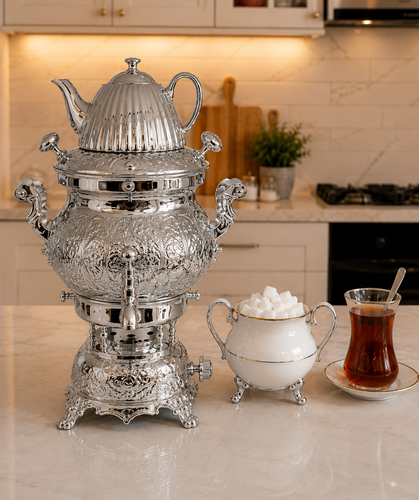 سماور مهان 3کاره ترموکوبل دار هخامنشی کروم 605