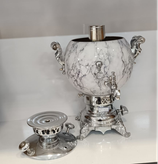 سماور مهان توپی طرح ماربل سفید کد 609C