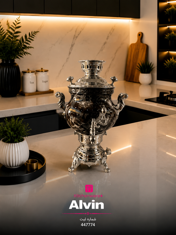 سماور مهان ماریا طرح ماربل سبز تیره کد 404 c