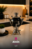 سماور مهان توپی طرح ماربل سبز تیره کد 609C